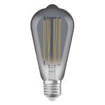 Ledvance Vintage 1906 LED E27 Edison Smoke 11W 500lm - 818 Zeer Warm Wit | Dimbaar - Vervangt 42W