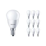 Voordeelpak 10x Philips Corepro LED Lustre E14 Kogel Mat 5W 470lm - 827 Zeer Warm Wit | Vervangt 40W