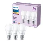 Voordeelpak 3x Philips Lamp LED E27 Peer Mat 8W 806lm - 827 Zeer Warm Wit