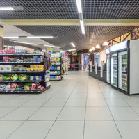 LED Battens in a supermarket